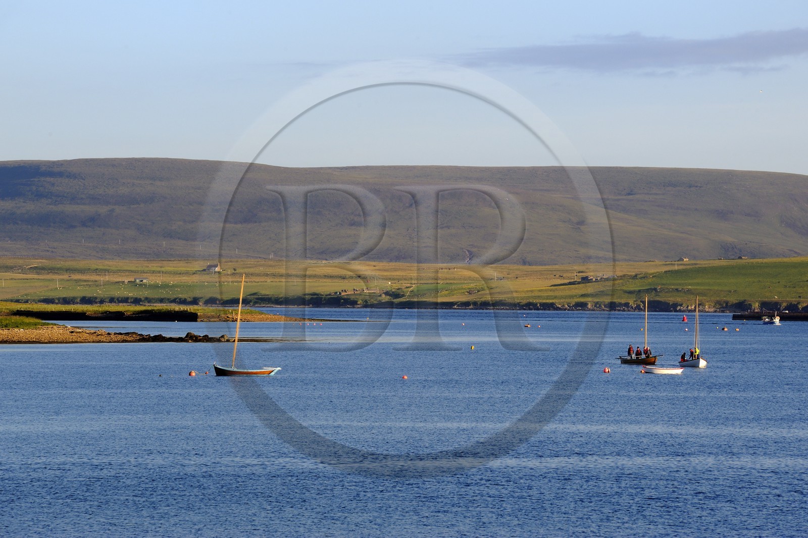 United Kingdom, Scotland, Orkney Islands, Mainland Island, boats in the Stromness bay