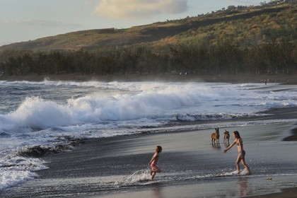 France, Ile de la Reunion, L'Etang Salé les Bains, la plage