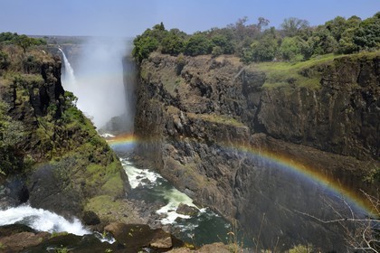 Zimbabwe, Matabeleland North Province,  Zambesi River, the Victoria Falls, listed as World Heritage by UNESCO