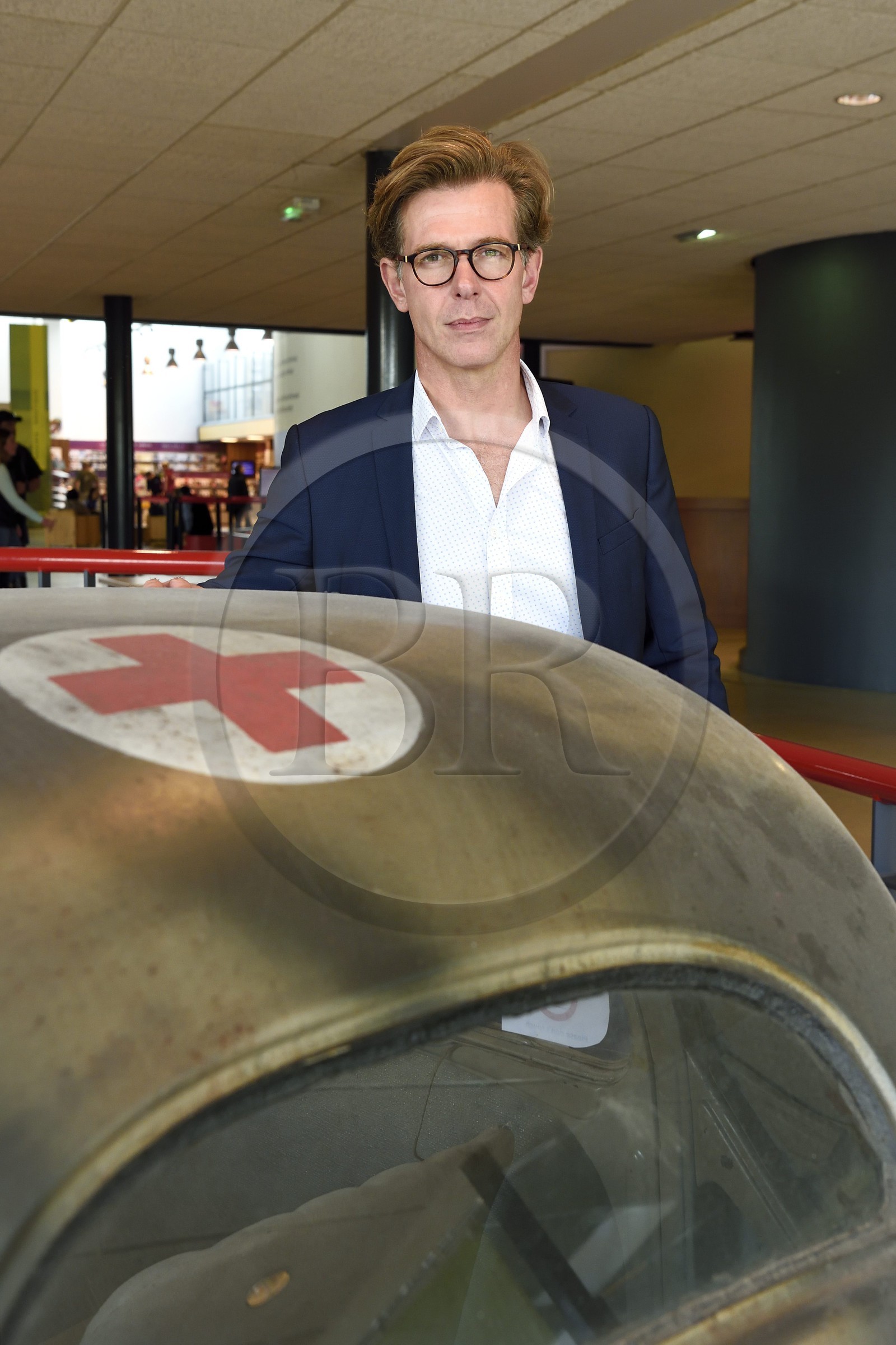 France, Calvados (14), Caen, le Mémorial pour la Paix, Franck Moulin, directeur adjoint du Mémorial