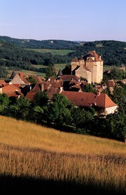 France, Correze, Curemonte Village, Labelled Les Plus Beaux Villages de France (The Most Beautiful Villages of France), Castle and Village