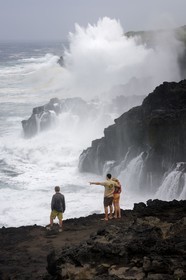 France, île de la Réunion, pointe de Bretagne (ou au sel), tempête sur la côte ouest