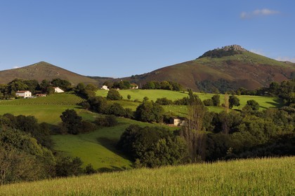 France, Pyrenees Atlantiques, Basque Country, Espelette, hamlet at the foot of Mont Mondarrain