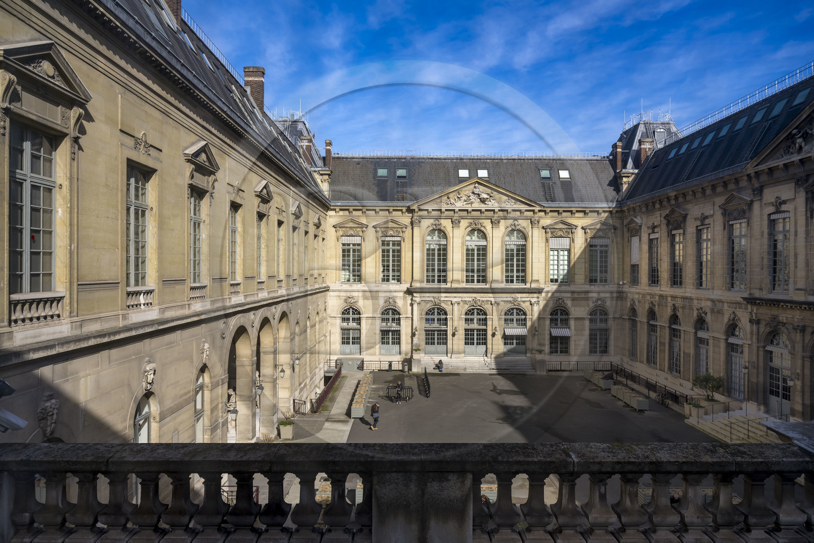 France, Paris (75), Bibliothèque Nationale de France, site Richelieu, la cour d'honneur