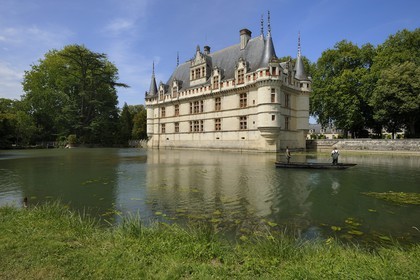 France, Indre et Loire, Loire Valley listed as World Heritage by UNESCO, Chateau d' Azay le Rideau