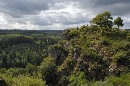 France, Orne, Suisse normande (Norman Switzerland), Saint-Philbert-sur-Orne, the Rock of Oetre (Roche d'Oetre)