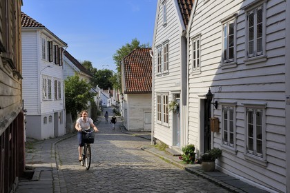 Norway, Rogaland County, Stavanger, wooden houses in the old town