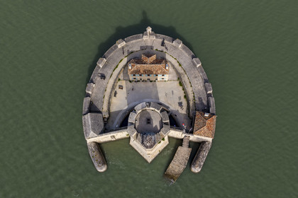 France, Charente Maritime, Bourcefranc le Chapus, Fort Louvois also known locally as Fort Chapus (aerial view)