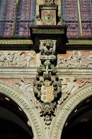 Germany, Bremen, detail of the facade of the City Hall (Rathaus)