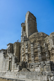 France, Alpes-Maritimes, La Turbie, Trophée d'Auguste or Trophée des Alpes, Roman monument built in the year 6 BC.