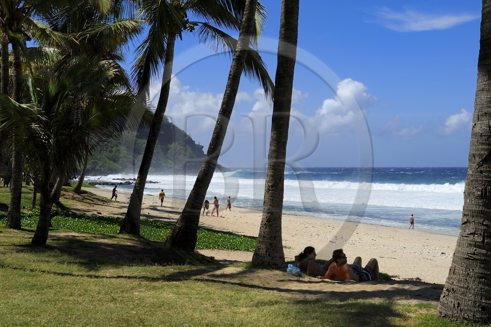 France, île de la Réunion, la côte sud, plage de Grand-Anse