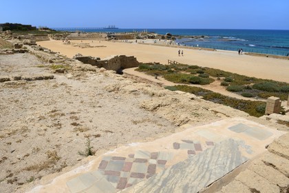 Israël, district d'Haifa, Césarée (Caesarea Maritima), ruines de Césarée, l'hippodrome romain
