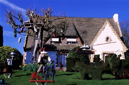 France, Morbihan, Le Faouët, extraodinary garden