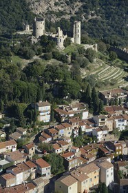 France, Var, Grimaud (aerial view)
