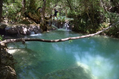 France, Var (83), Provence Verte, parc naturel régional du Verdon, cascade de Sillans, rivière de la Bresque