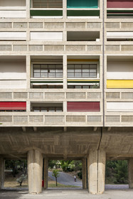France, Bouches du Rhone, Marseille, architectural work of Le Corbusier, listed as World heritage by UNESCO, the Cité Radieuse by the architect Le Corbusier bordering the boulevard Michelet