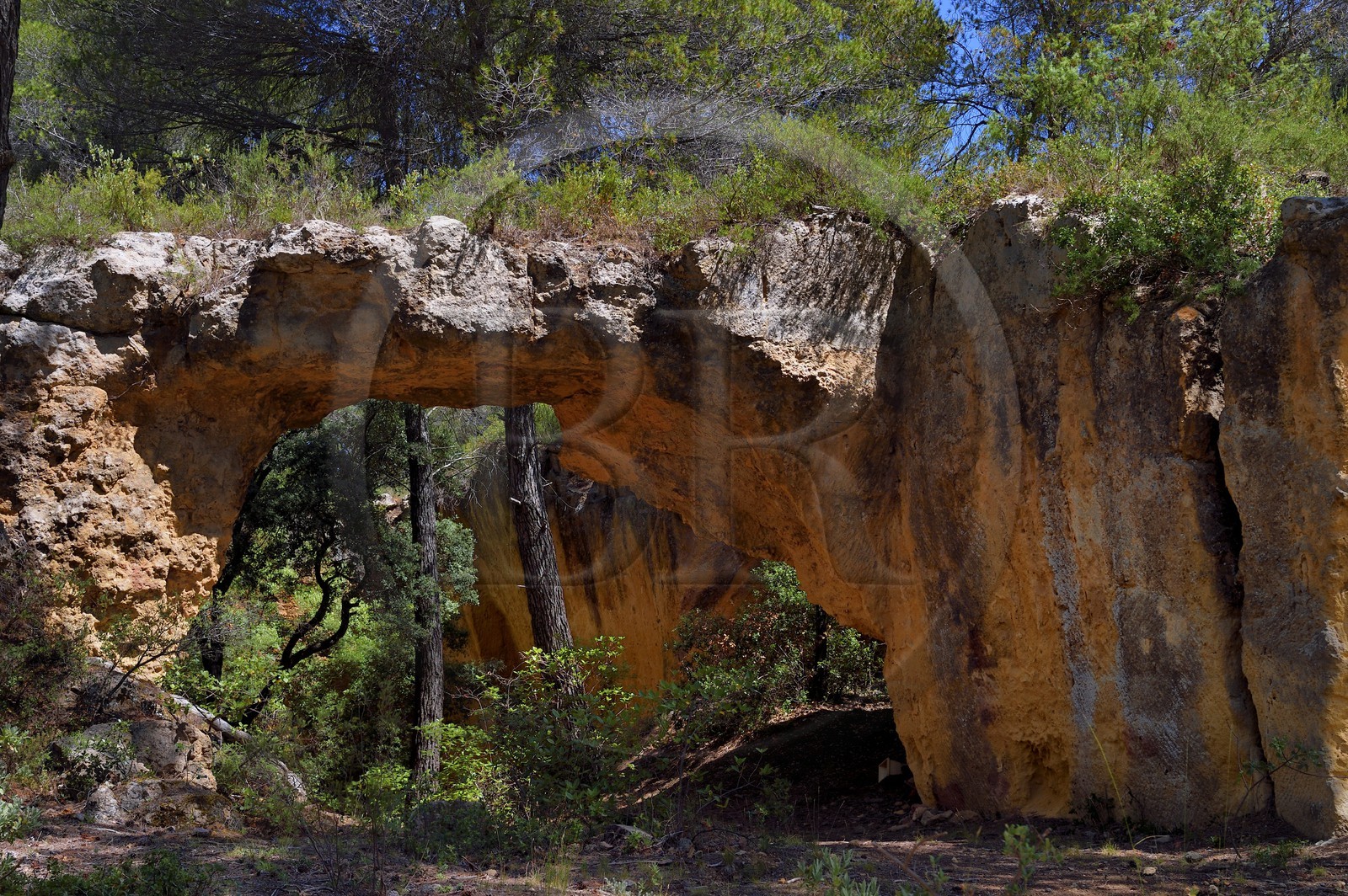 France, Bouches-du-Rhône (13), Aix en Provence, les carrières de Bibémus qui ont inspirées de nombreuses toiles de Cézanne