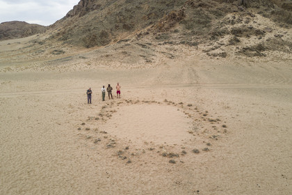 Namibie, région de Hardap, désert du Namib à l'Est du parc national Namib Naukluft vers Sossusvlei (vue aérienne)