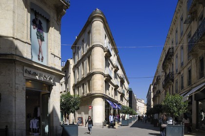 France, Gard, Nimes, building in the Rue des Halles