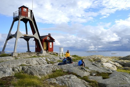 Suède, Västra Götaland, Väderöarna (iles météo) au large de Fjällbacka, la tour d'observation