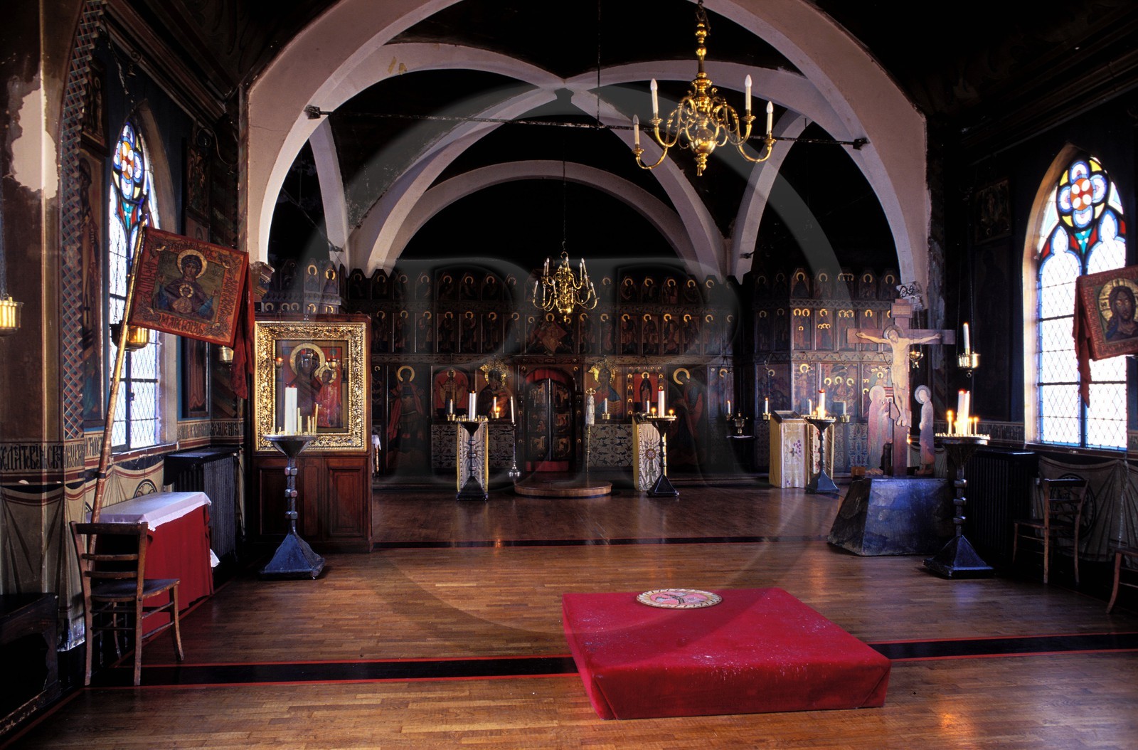 France, Paris 19ème (75), église orthodoxe russe Saint Serge rue de Crimée