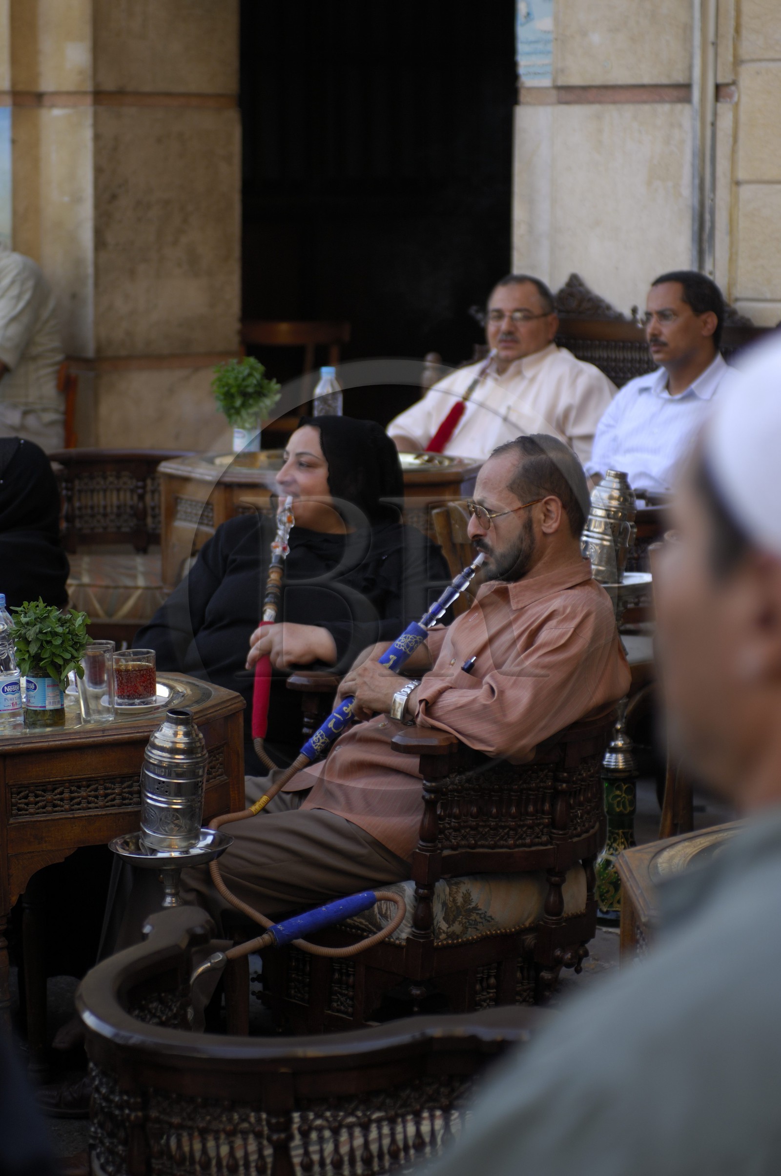 Egypte, Le Caire, narguilé