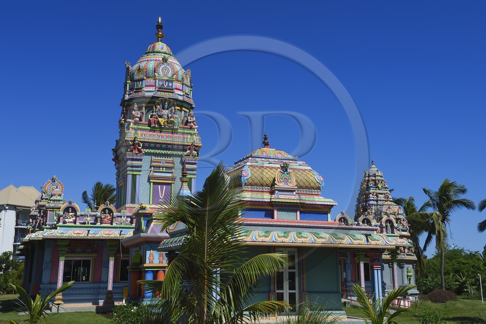 France, Ile de la Reunion, Saint-Pierre, La Ravine Blanche, temple Tamoul Narassingua Perournal