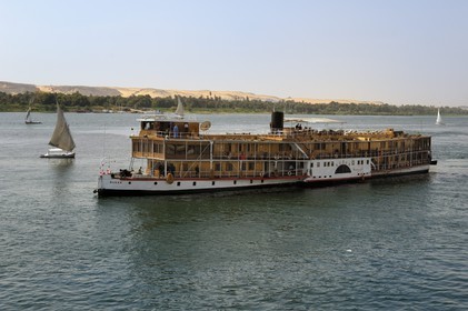 Egypt, Upper Egypt, cruise on Nile River, Aswan, Steam Ship Sudan