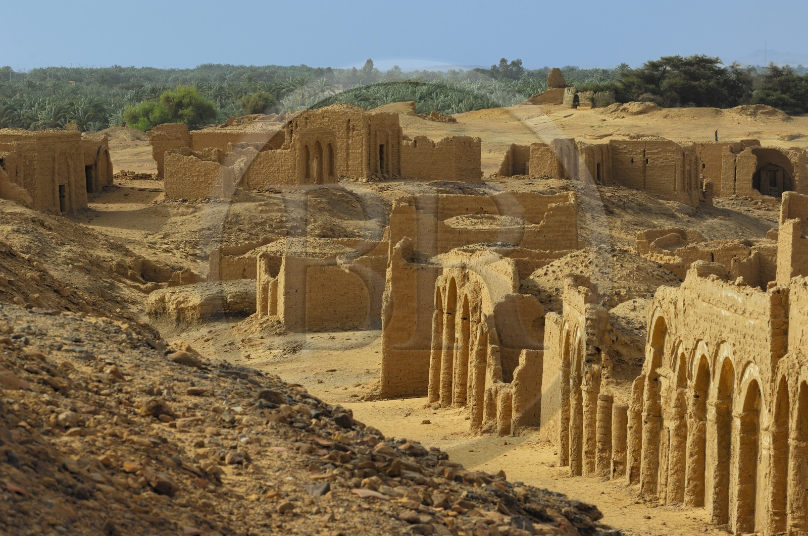Egypte, Haute Egypte, désert libyque, oasis de Kharga, nécropole copte de Bagawat du IIe au VIIe siècle après JC