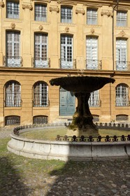 France, Bouches du Rhone, Aix en Provence, fountain of place Albertas