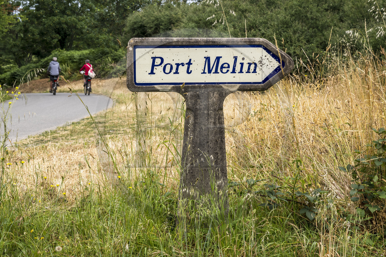 France, Morbihan, Groix Island, historic Michelin signpost