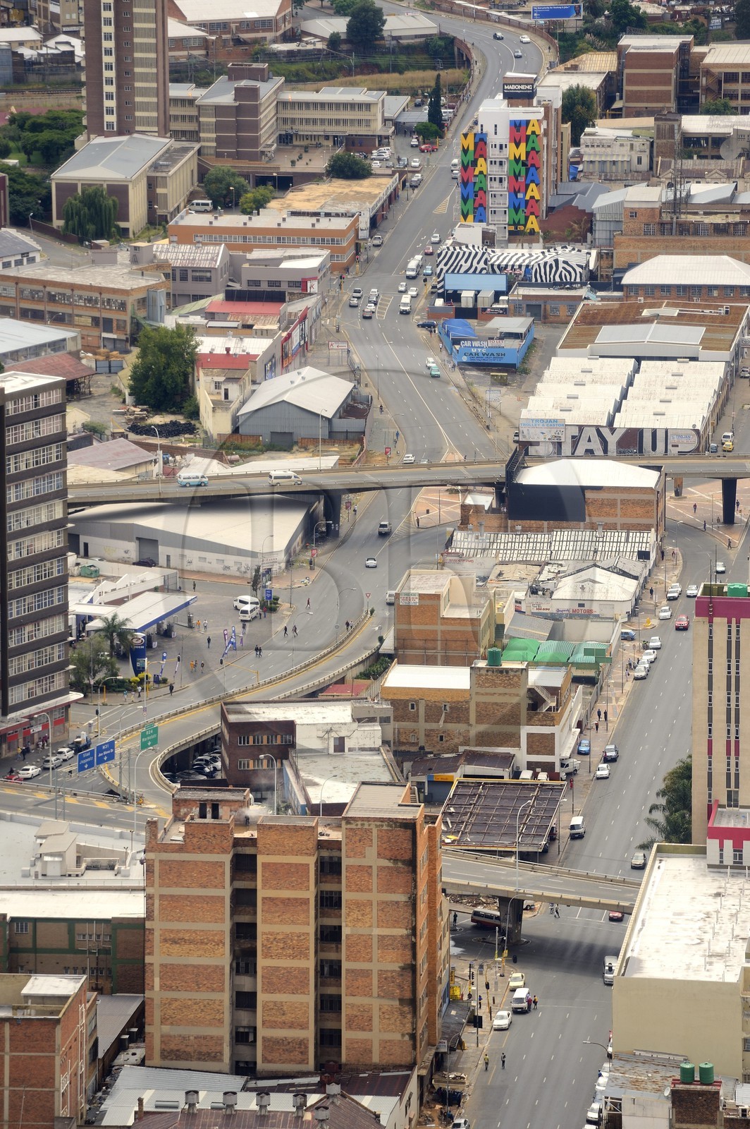 Afrique du Sud, province de Gauteng, Johannesburg, le quartier branché de Maboneng à l'Est du CBD (Central Business District), Arts on Main