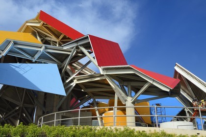 Panama, Panama City, the Biodiversity Museum named Panama Bridge of Life by architect Frank Gehry
