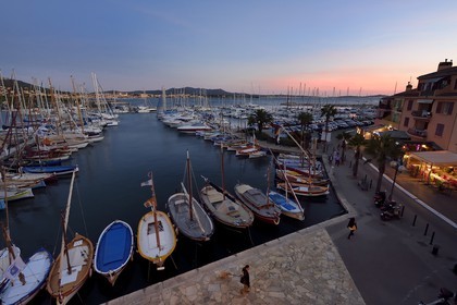 France, Var, Sanary-sur-Mer, traditional fishing boats called pointus in the port