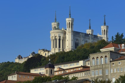 France, Rhone, Lyon, historical site listed as World Heritage by UNESCO, Notre Dame de Fourviere basilica