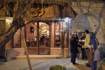 Iran, province d'Ispahan, Ispahan, quartier arménien de la Nouvelle-Djoulfa (Nor Djoura), restaurant
