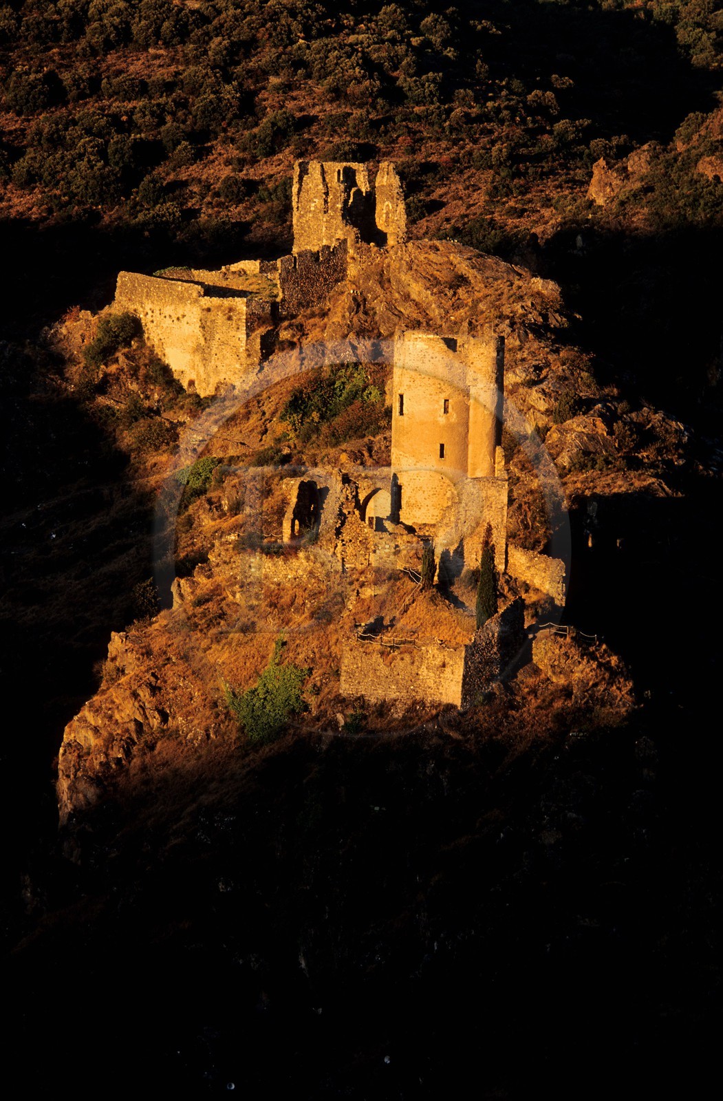 France, Aude (11), ruines du château de Lastours
