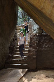 Sri Lanka, province centrale, district de Matale, Sigiriya, ville ancienne de Sigiriya classée patrimoine mondial de l'UNESCO, l'ancien palais forteresse du Rocher du Lion