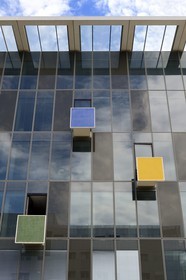 France, Rhone, Lyon, La Confluence new district in the South of the Presqu'ile (Peninsula), regional headquarters of the company Eiffage
