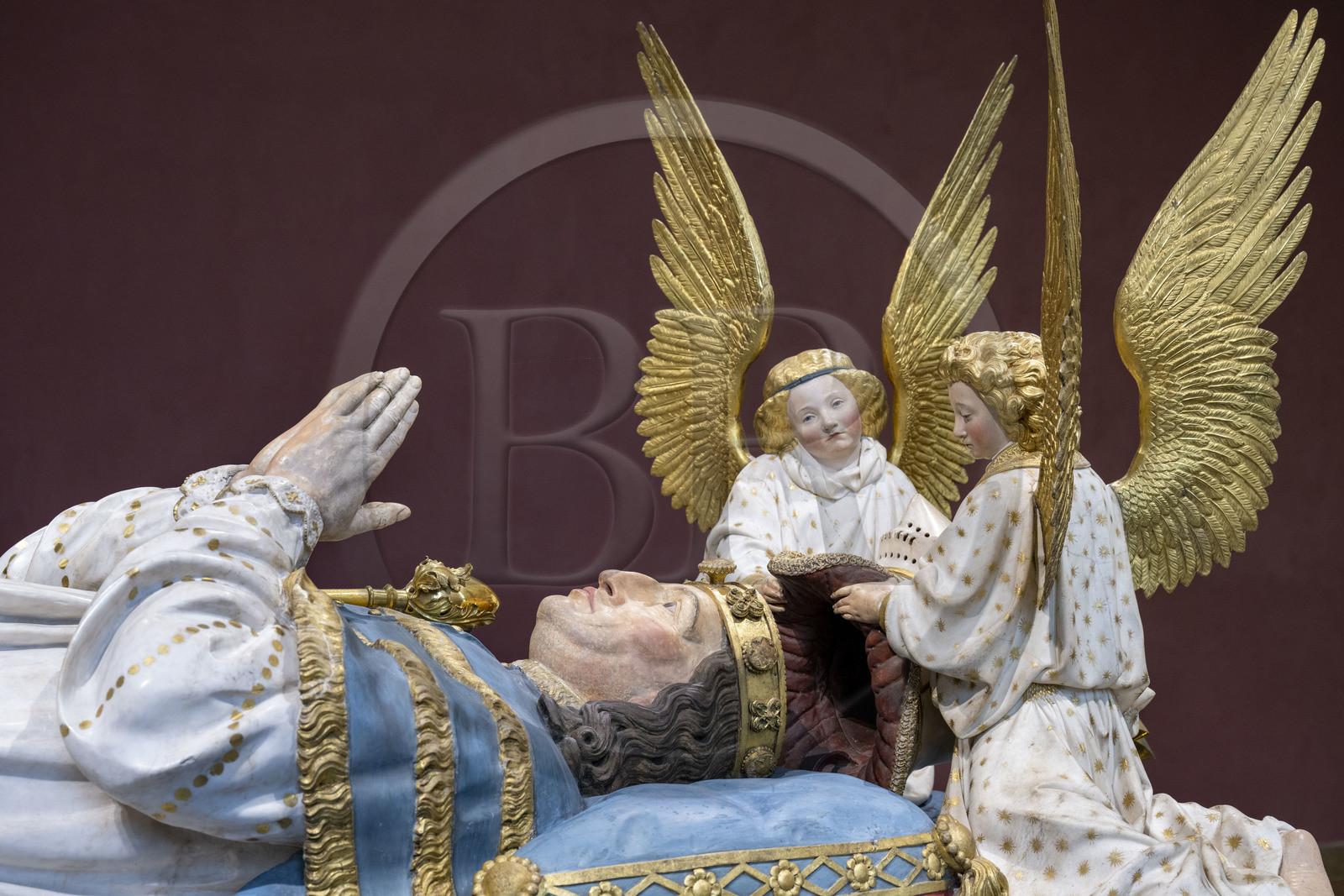 France, Côte-d'Or (21), Dijon, zone classée Patrimoine Mondial de l'UNESCO, Musée des Beaux-Arts dans l'ancien palais des ducs de Bourgogne, salle des tombeaux, gisant du cénotaphe du duc de Bourgogne Philippe le Hardi