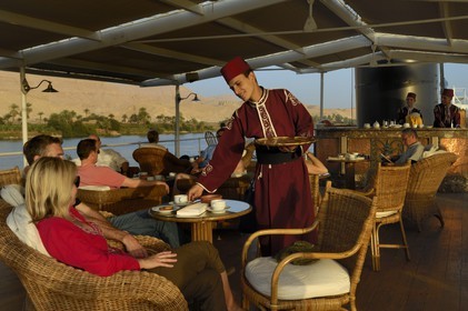 Egypt, Upper Egypt, cruise on Nile River between Luxor and Aswan, Steam Ship Sudan