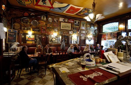 Belgium, Flanders, Antwerp (Antwerpen), a typical tavern in the old town