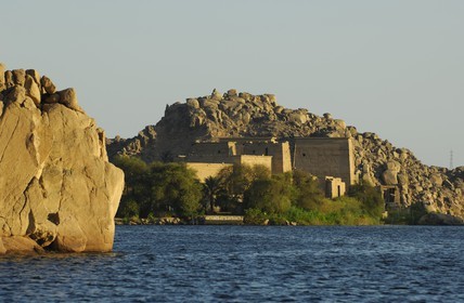 Egypte, Haute-Egypte, Nubie, vallée du Nil, Assouan, île d'Agilka, Philae classé Patrimoine Mondial de l'UNESCO, le temple d'Isis