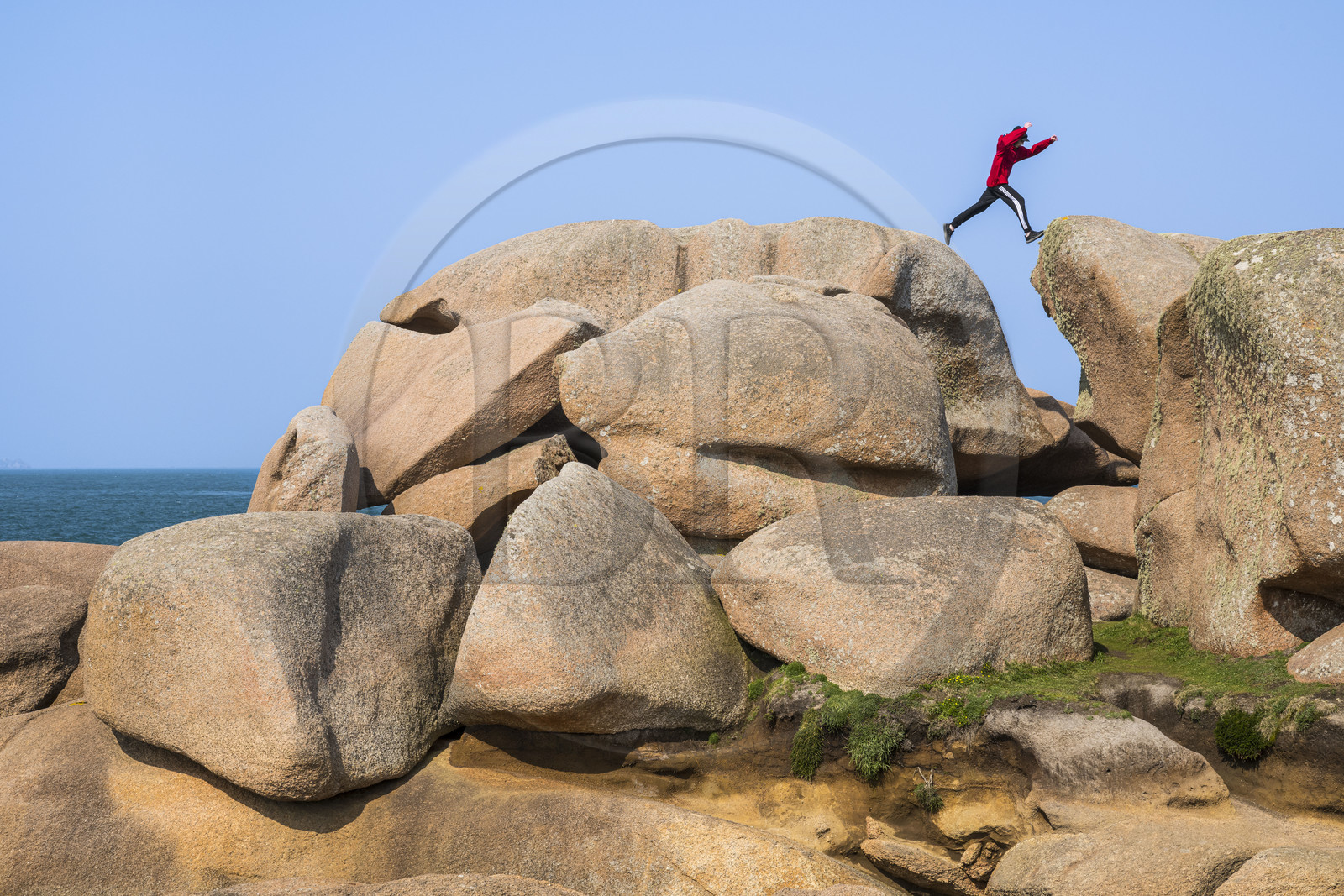 France, Côtes-d'Armor (22), Côte de Granit Rose, Trégastel, Ile Renote, le chaos granitique