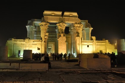 Egypt, Upper Egypt, Nile Valley, Kom Ombo Temple dedicated to Sobek, the god with a crocodile's head