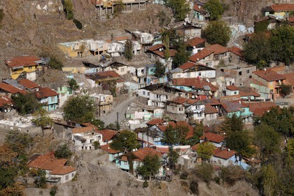 Turquie, Anatolie centrale, Ankara, quartier d'habitats de fortune appelées gecekondu ou maisons faites en une nuit