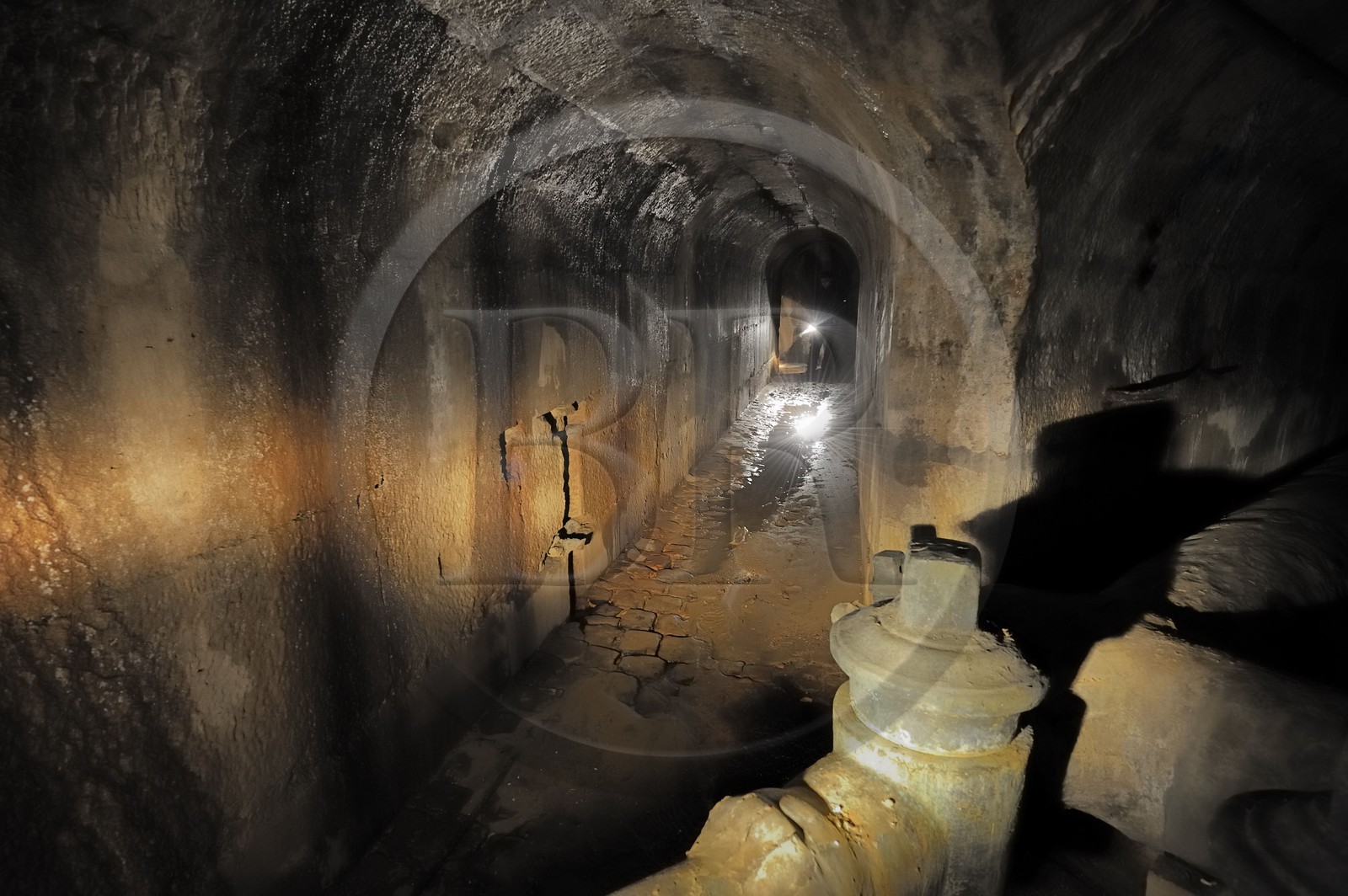 France, Yvelines (78), château de Versailles, classé Patrimoine Mondial de l'UNESCO, le réseau hydraulique souterrain des fontaines