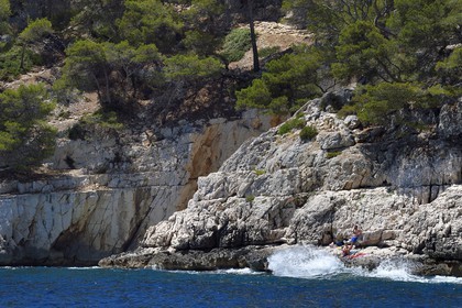 France, Bouches du Rhone, Cassis, National Park of the Calanques, Calanque de Port Miou (cove) (request for authorization necessary before publication)