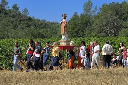 France, Var (83), la Provence Verte, Bras, la Bravade, procession de Saint-Etienne