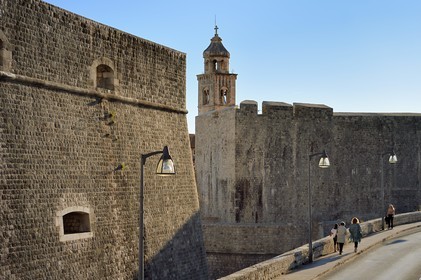 Croatia, Dalmatia, Dalmatian coast, Dubrovnik, Historic Centre listed as World Heritage by UNESCO, the old town surrounded by ramparts